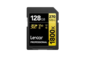 Lexar Professional SDXC 1800x GOLD 128GB 270MB/s
