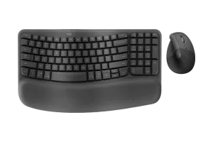 Logitech Wave Keys Draadloos Ergonomisch Toetsenbord + Logitech Lift Ergonomische Muis