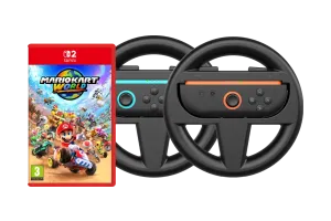Mario Kart World + BlueBuilt Stuurtjes voor Nintendo Switch 2