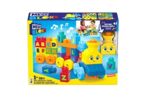 MEGA Bloks ABC muziektrein - 50 blokken - Bouwstenen met geluiden