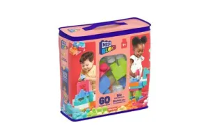 MEGA Bloks Grote bouwtas - 60 blokken - Roze bouwstenen