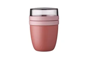 Mepal Lunchpot - 500 + 200 ml - Yoghurt en Muesli beker to go - Geschikt voor vriezer, magnetron en vaatwasser - Ellipse - Vivid mauve