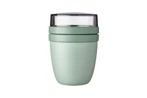 Mepal Lunchpot - 500 + 200 ml - Yoghurt en Muesli beker to go - Geschikt voor vriezer, magnetron en vaatwasser - Ellipse - Nordic sage