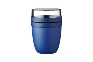 Mepal Lunchpot - 500 + 200 ml - Yoghurt en Muesli beker to go - Geschikt voor vriezer, magnetron en vaatwasser - Ellipse - Vivid blue