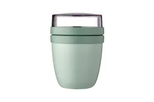 Mepal Lunchpot mini - 300 + 120 ml - Yoghurt en Muesli beker to go - Geschikt voor vriezer, magnetron en vaatwasser - Ellipse - Nordic sage