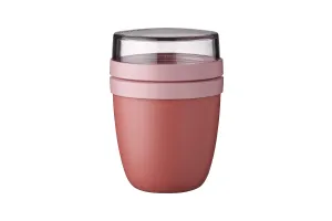 Mepal Lunchpot mini - 300 + 120 ml - Yoghurt en Muesli beker to go - Geschikt voor vriezer, magnetron en vaatwasser - Ellipse - Vivid mauve