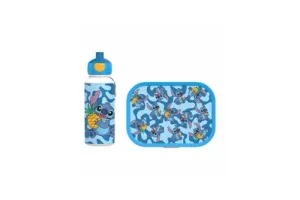 Mepal lunchset (pop-up fles &amp; lunchbox) Campus - 400 + 750 ml - Broodtrommel en Drinkbeker voor kinderen - Bento box - Pop-up drinkfles - Stitch