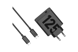 Motorola Power Delivery Oplader 125W Zwart + Usb C Kabel 1m Zwart Kunststof