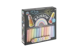 Moxy Stoepkrijt Regenboog Set 24pcs - Unicorn Stoepkrijt - Buitenspeelgoed voor Kinderen - Buitenspelen