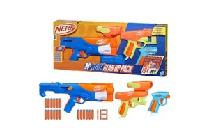 NERF N Series Gear Up Pack - set van 3 speelgoedblasters - Inclusief 18 Nerf N1 darts