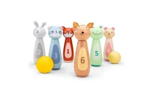 New Classic Toys - Houten Dieren Bowling Set / Kegelspel - FSC