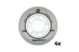 Nijdam Inline Skate Wielen - 72x24 mm - 4st - Zilver/Wit