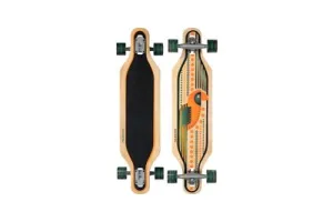 Nijdam Longboard Drop-Through 36&quot; - Echo Coco - Hout - Zwart/Oranje