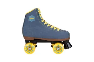 Nijdam Retro Rolschaatsen - Denim Rebel - Denimblauw/Geel - Maat 38