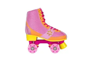 Nijdam Rolschaatsen - Chevron - Fuchsia/Oranje/Geel - 37/38