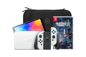 Nintendo Switch OLED Wit + Pokemon Legends: Z-A + BlueBuilt Beschermhoes