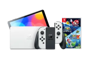 Nintendo Switch OLED Wit + Super Mario Galaxy 1+2