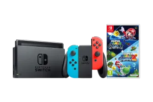 Nintendo Switch Rood/Blauw + Super Mario Galaxy 1+2