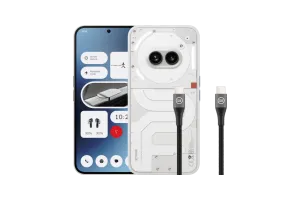 Nothing Phone (2a) 128GB Wit 5G + BlueBuilt Usb C Kabel 1,5m Nylon Zwart