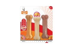 Nylabone - Extreme Triopack kauwbotten met smaken Pindakaas, Kip en Bacon - Small