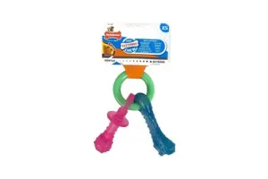 Nylabone Puppy Tandjes Krijgen Bot - Hondenspeelgoed - Bacon - 21.5 cm - Multi Kleur - S