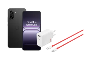 OnePlus Nord CE 5 256GB Zwart 5G + OnePlus SuperVOOC Oplader 80W 2 Poorten + Usb C kabel