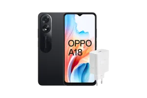 OPPO A18 128GB Zwart 4G + OPPO SuperVOOC Oplader 45W