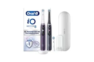 Oral-B iO 8 - Paars En Zwart - Elektrische Tandenborstels - Duopack