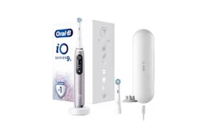 Oral-B iO 9S Volwassene Roterende-oscillerende tandenborstel Roze, Wit