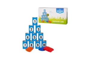 Outdoor Play Blikgooien - Speelgoed - 10 Blikken - 3 Werpzakjes - Blikjes van 6,5x10cm