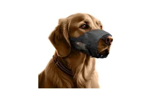 Pawise Stoffen Muilkorf - Snuit 22-32 cm - Verstelbaar - Maat L - Zwart