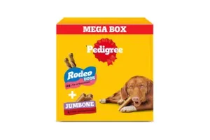 Pedigree Hondensnacks - Megabox - 24 x Rodeo en 4 x Jumbone - 780g