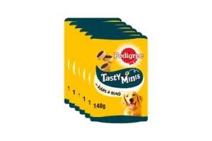 Pedigree Hondensnacks - Tasty Minis Cheesy Bites - Kaas Rund - 6x140g