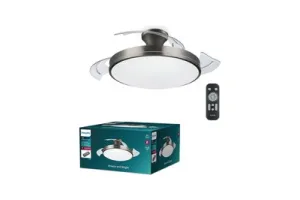 Philips Atlas LED-plafondlamp - met ventilator - nikkel