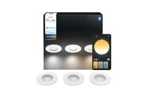 Philips Hue Adore badkamerinbouwspot White Ambiance Wit 3-pack