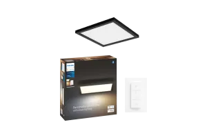 Philips Hue Aurelle paneellamp White Ambiance vierkant zwart