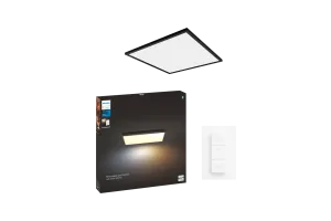 Philips Hue Aurelle White Ambiance groot vierkant zwart + dimmer