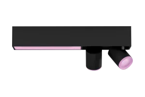 Philips Hue Centris Opbouwspot White and Color - Zwart - Rechthoek - 2-Spots