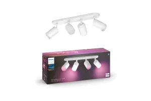 Philips Hue Fugato Opbouwspot White and Color - Wit - 4-spots Philips Hue Fugato Opbouwspot White and Color - Wit - 4-spots