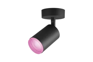 Philips Hue Fugato Opbouwspot White and Color - Zwart - 1-spot