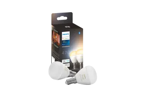 Philips Hue Luster kogellamp White Ambiance E14 2-pack