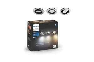 Philips Hue Milliskin inbouwspot White Ambiance - rond - Wit - 3-pack