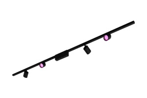 Philips Hue Perifo railverlichting plafond - 4 spots - White and Color - Zwart
