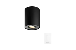 Philips Hue Pillar Opbouwspot White Ambiance - Zwart - 1-spots + Dimmer