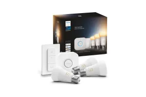 Philips Hue White Ambiance Starter Pack E27 met 3 lampen, dimmer + Bridge
