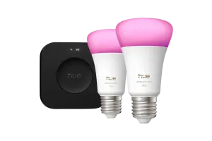 Philips Hue White and Color Starter Pack E27 1100lm 2-pack + Bridge Pro