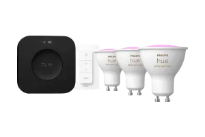 Philips Hue White and Color Starter Pack GU10 3-pack 400lm + Bridge Pro