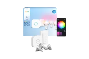 Philips Hue White and Color Starter Pack GU10 3-pack + Bridge