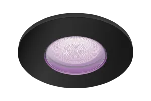 Philips Hue Xamento badkamer inbouwspot White and Color - Zwart - Rond