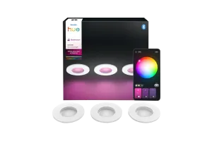 Philips Hue Xamento badkamerinbouwspot White and Color Wit 3-pack